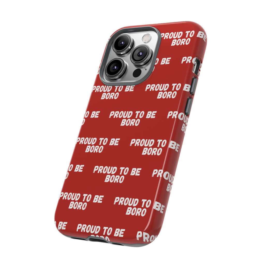 "PROUD TO BE BORO" Phone Case — Red Pattern Tough Case