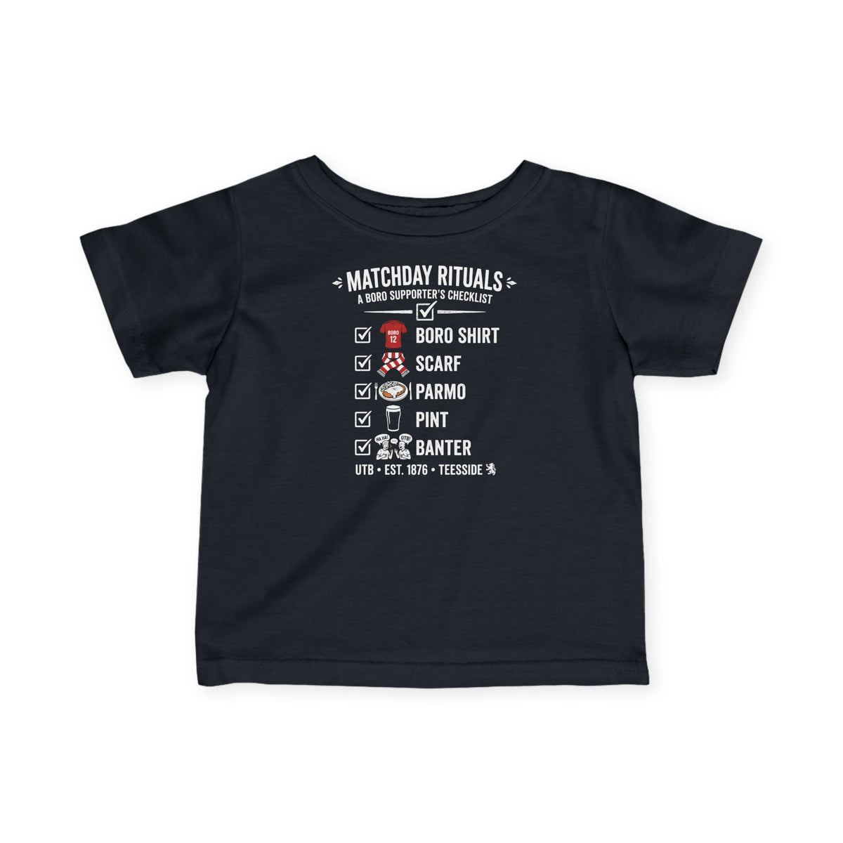 Infant Tee - Boro "Matchday Rituals" Football Baby Shirt