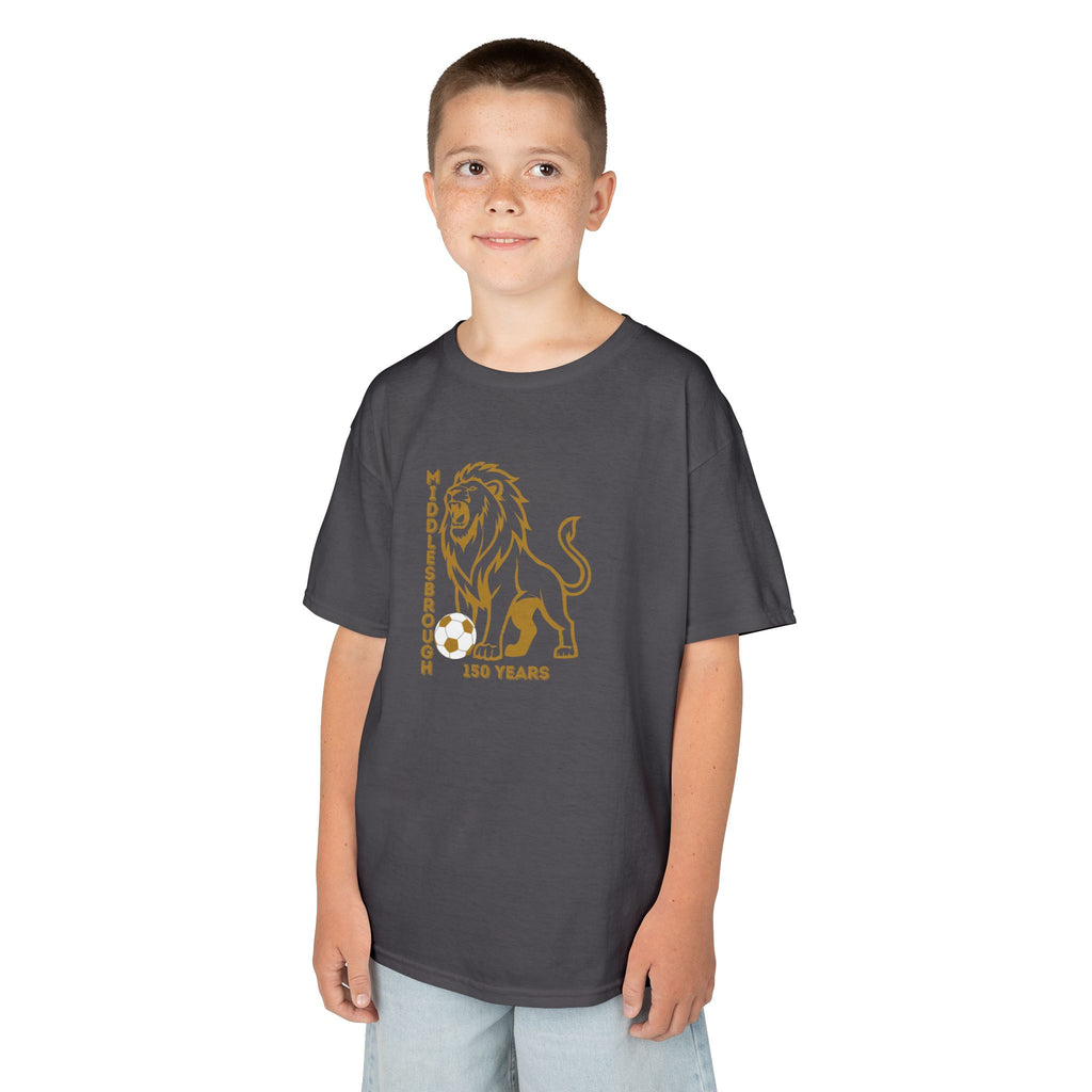 Kids Middlesbrough Lion Graphic Tee — "150 Years" Anniversary Shirt