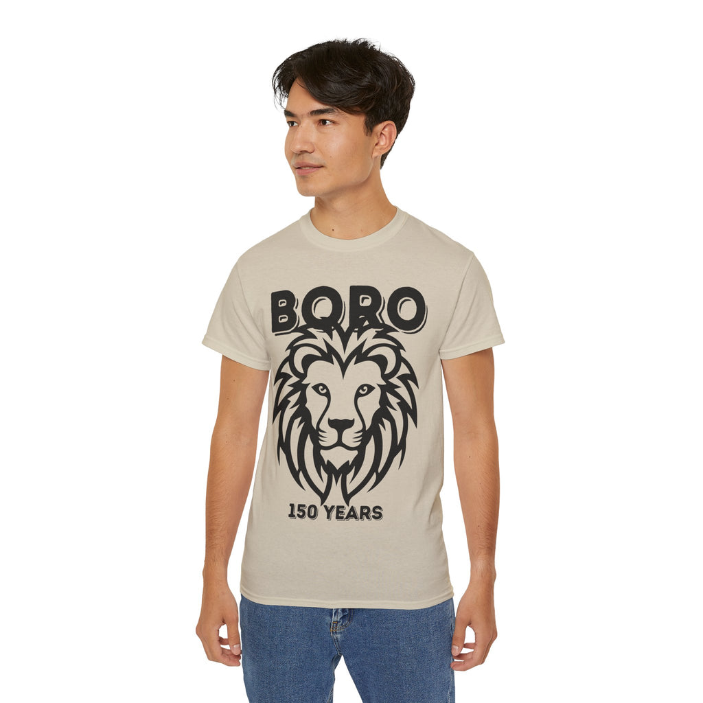 LARGE Black/Red Lion Mascot Tee – BORO 150 Years Commemorative T-Shirt