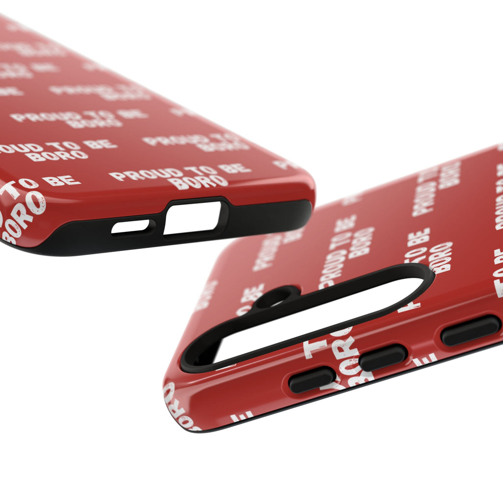 "PROUD TO BE BORO" Phone Case — Red Pattern Tough Case