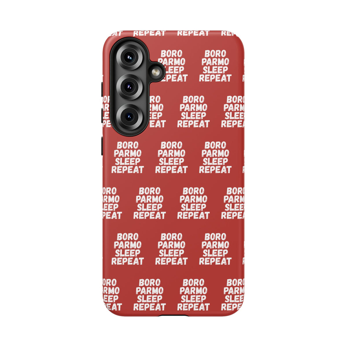 "BORO PARMO SLEEP REPEAT" Phone Case — Red Pattern Tough Case