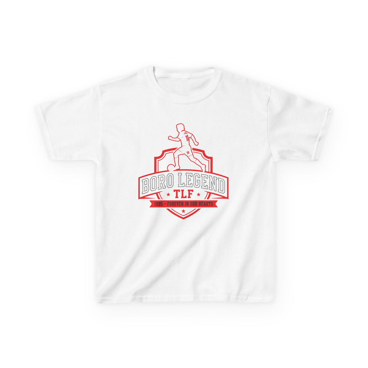 Kids Tee — Juninho Paulista “Boro Legend TLF” Football Shirt