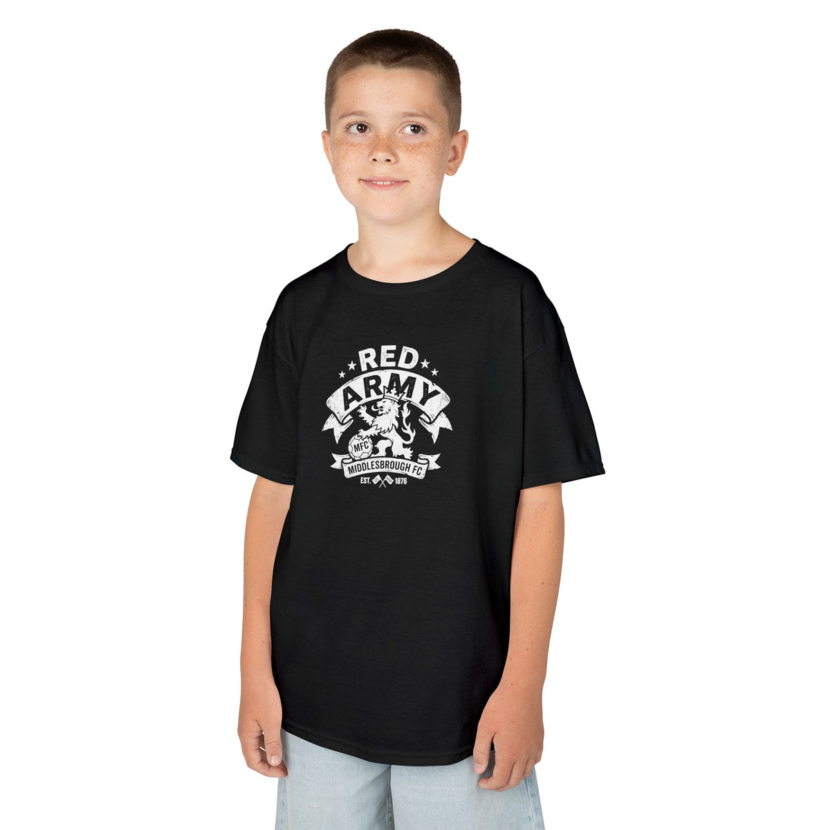 Kids T‑Shirt — "Red Army" BORO Mascot Graphic Tee for Children
