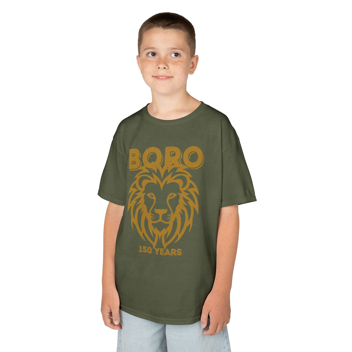 Kids Lion Graphic Tee — "Boro 150 Years" Anniversary Shirt