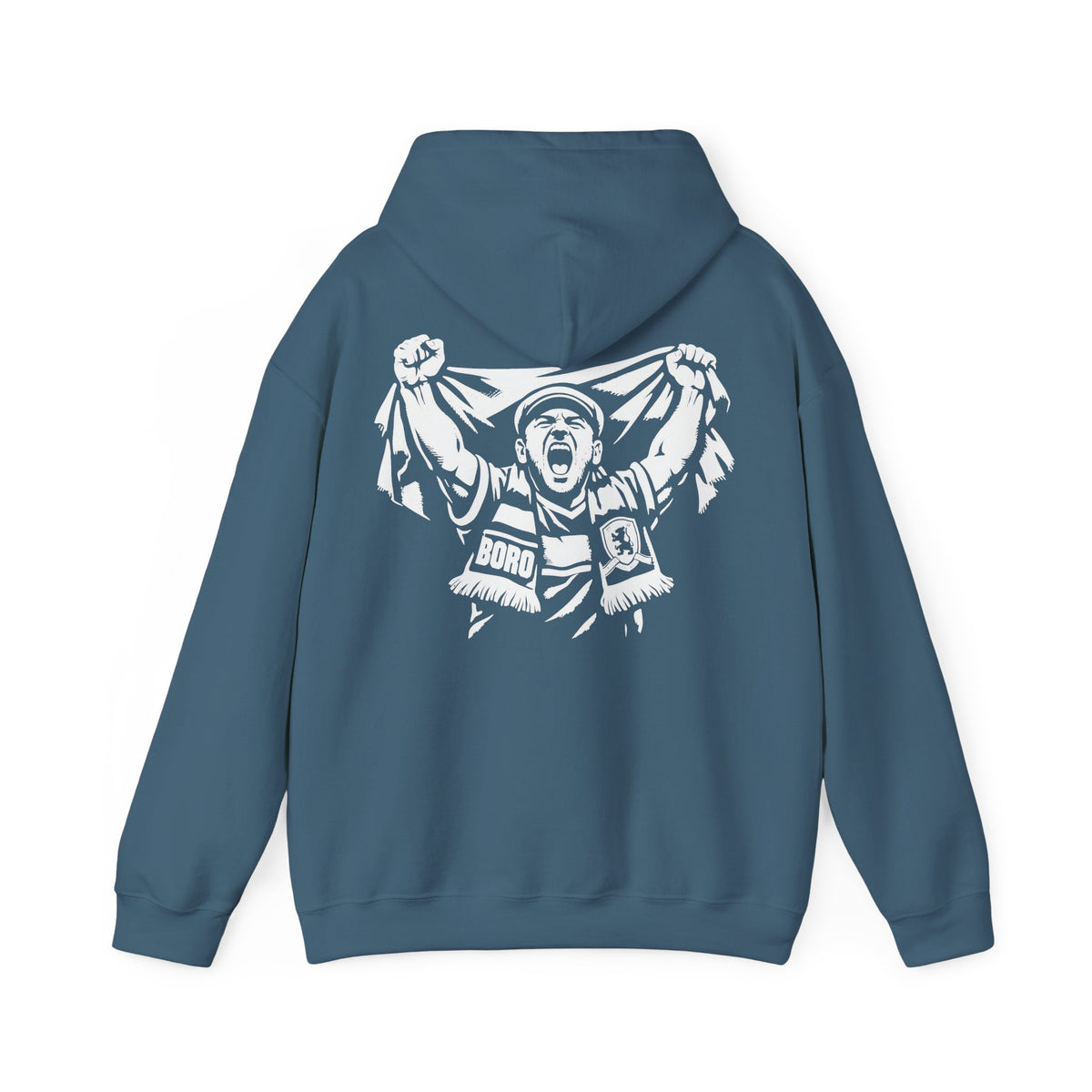 BORO Super Fan Hoodie — Middlesbrough Football Supporter 'back print'