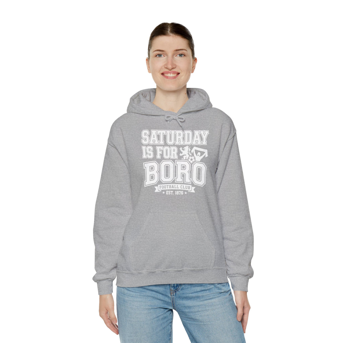 Saturday Is For Boro Hoodie — Football Fan Crewneck Pullover