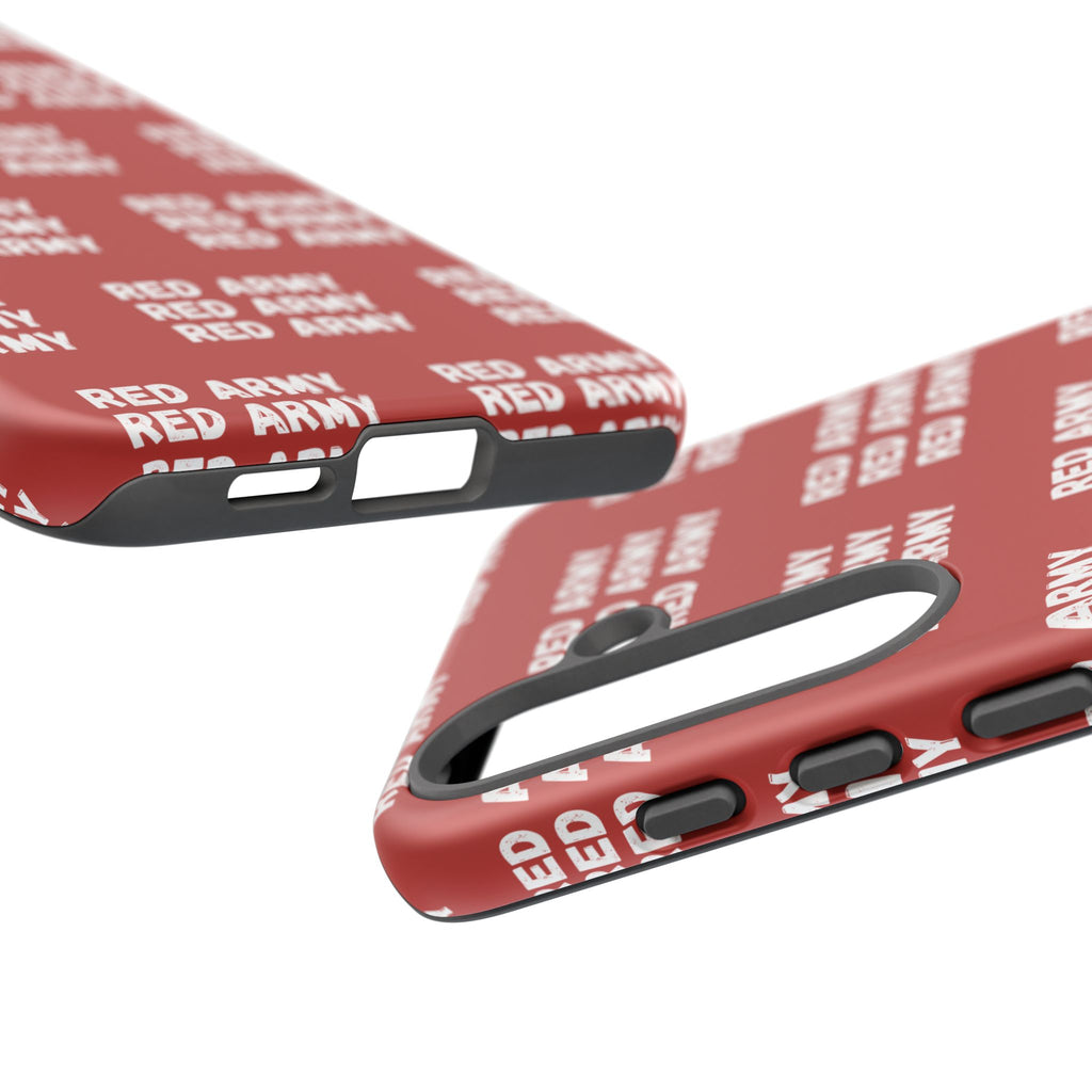 "RED ARMY RED ARMY RED ARMY" Phone Case — Red Pattern Tough Case