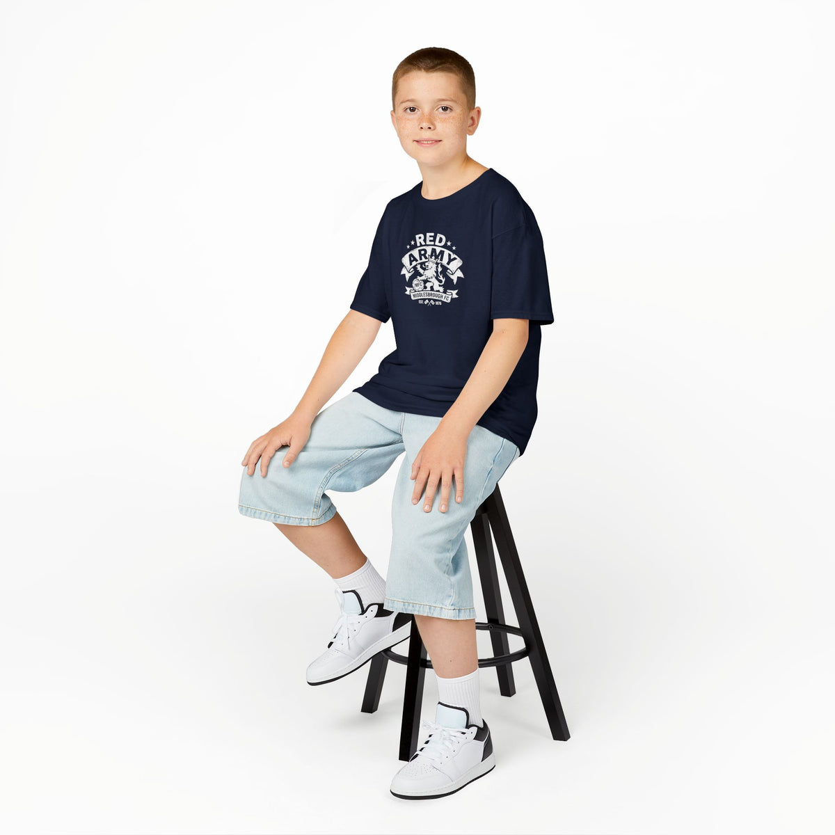 Kids T‑Shirt — "Red Army" BORO Mascot Graphic Tee for Children