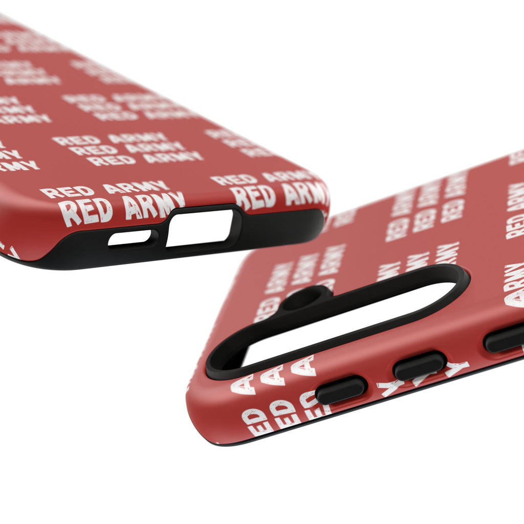 "RED ARMY RED ARMY RED ARMY" Phone Case — Red Pattern Tough Case