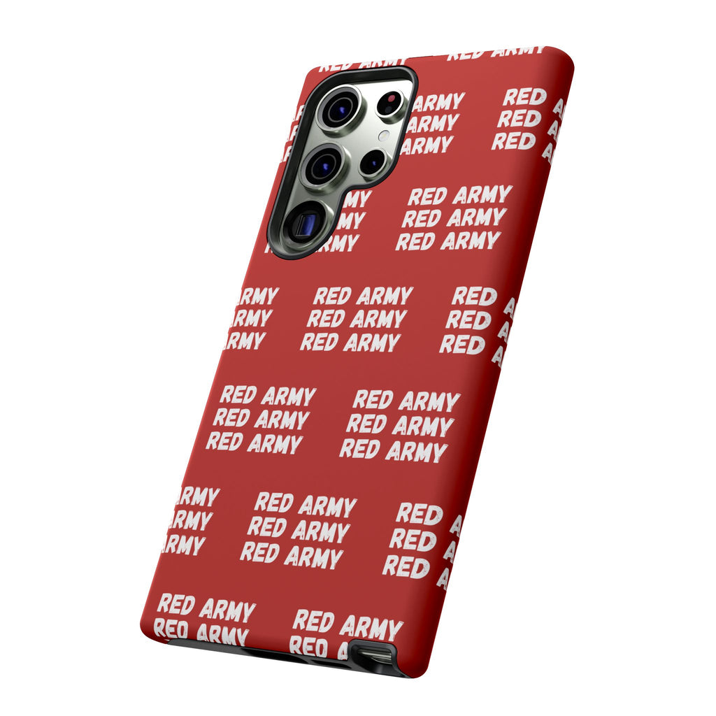"RED ARMY RED ARMY RED ARMY" Phone Case — Red Pattern Tough Case