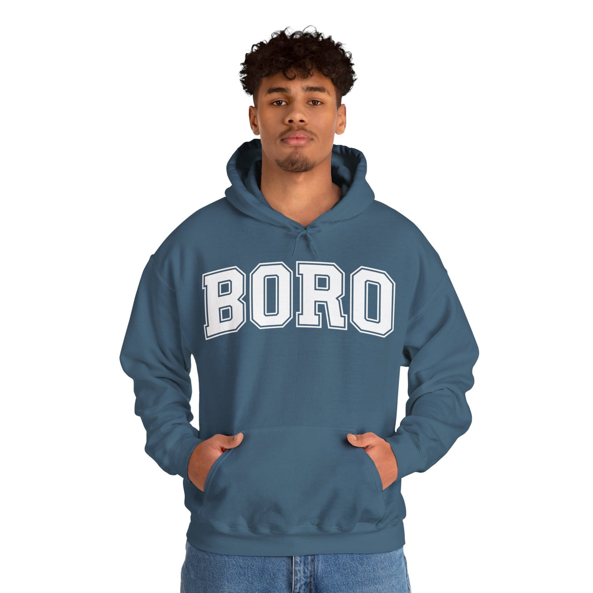 Uni BORO Style Hoodie 'front print' only.