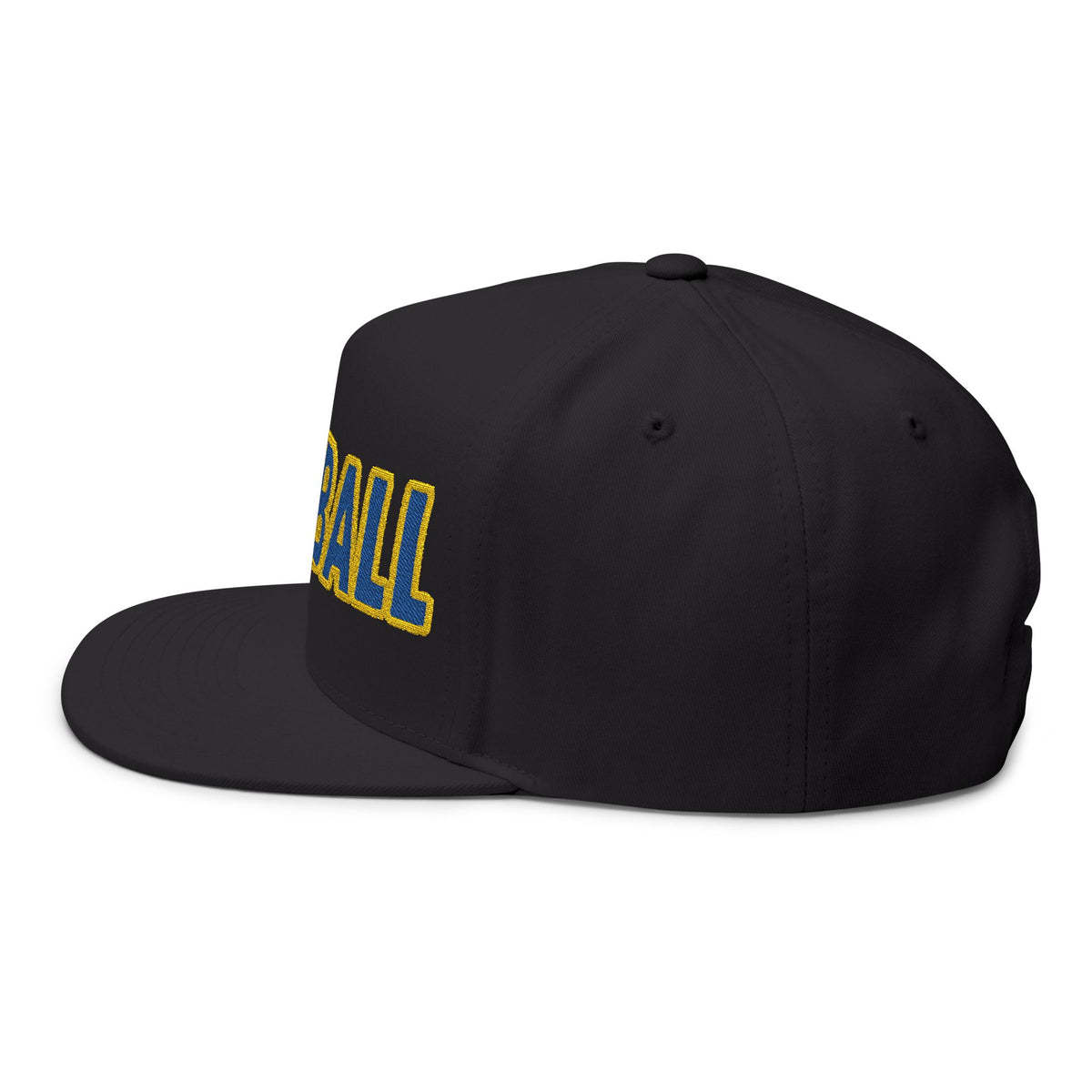 BORO Flat Bill Cap — Embroidered 'HELLBALL' Bold Font Snapback Hat