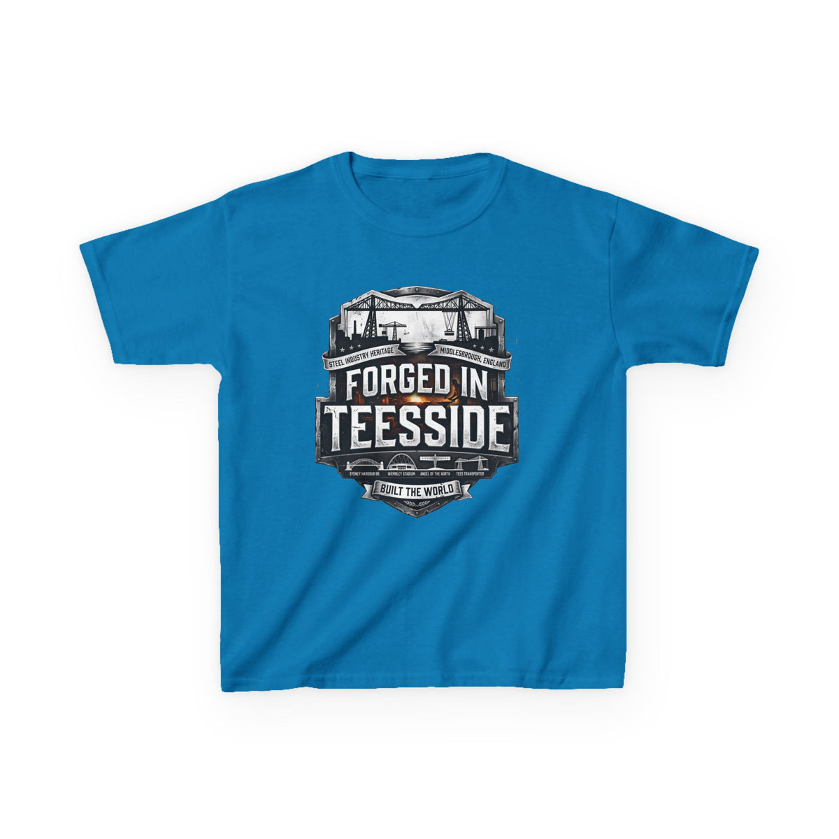 Kids Tee — "Forged in Teesside" BORO Industrial Shirt