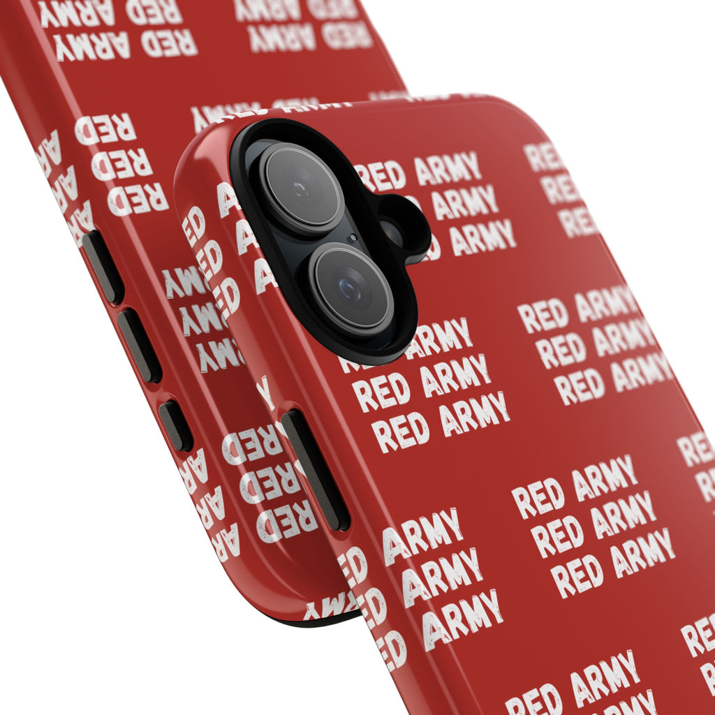 "RED ARMY RED ARMY RED ARMY" Phone Case — Red Pattern Tough Case