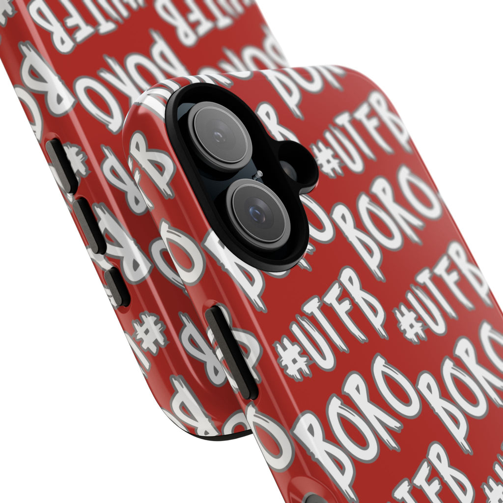 Phone Case — Red #UTFB BORO Pattern Protective Case