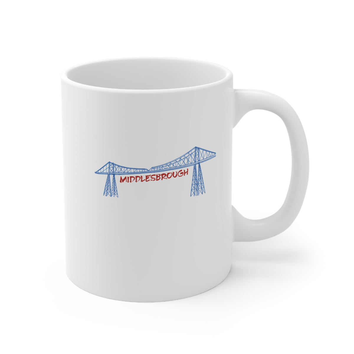 Middlesbrough Transporter Bridge Ceramic Coffee Mug — 11oz & 15oz Souvenir