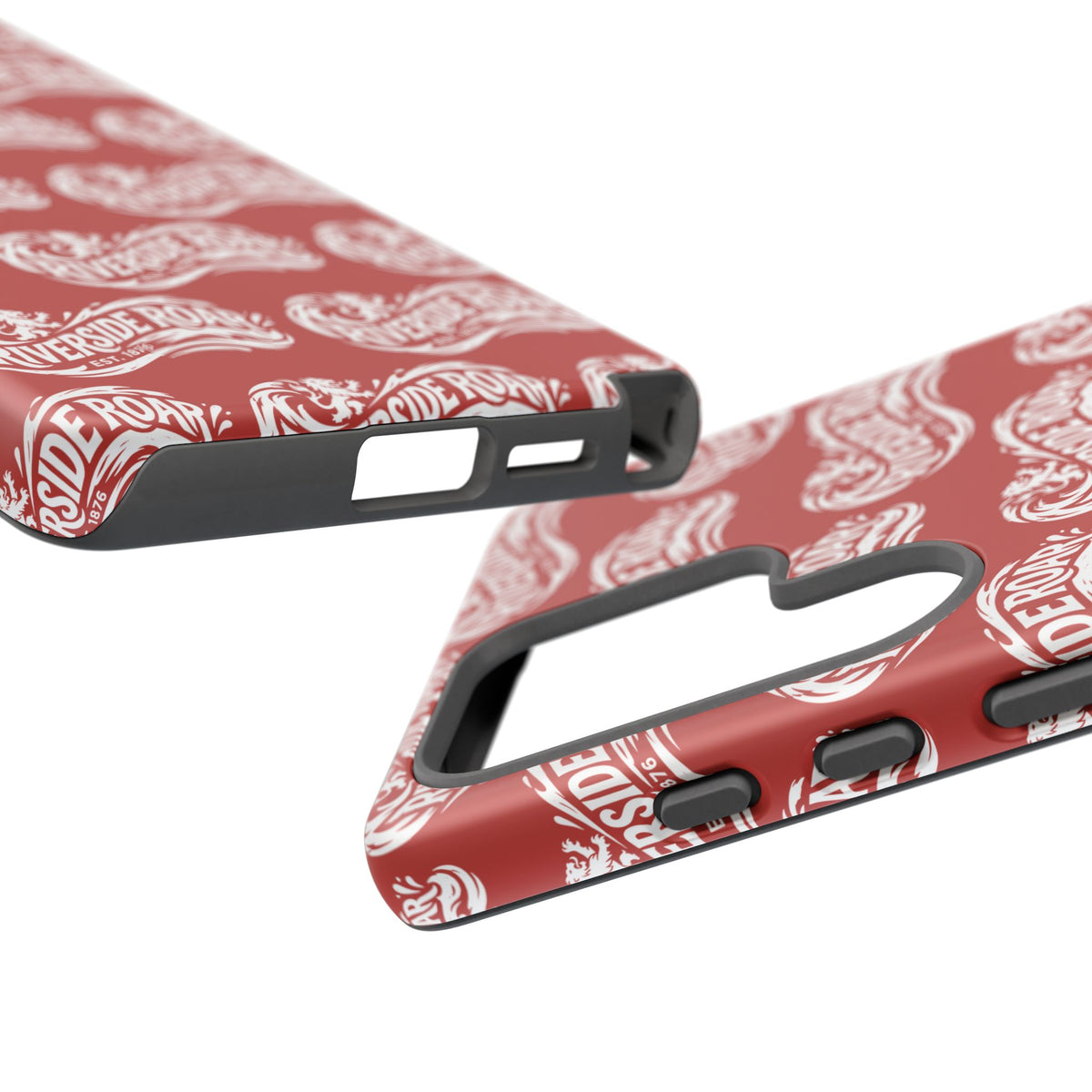 Riverside Roar Patterned Tough Case (White on Red) iPhone & Samsung