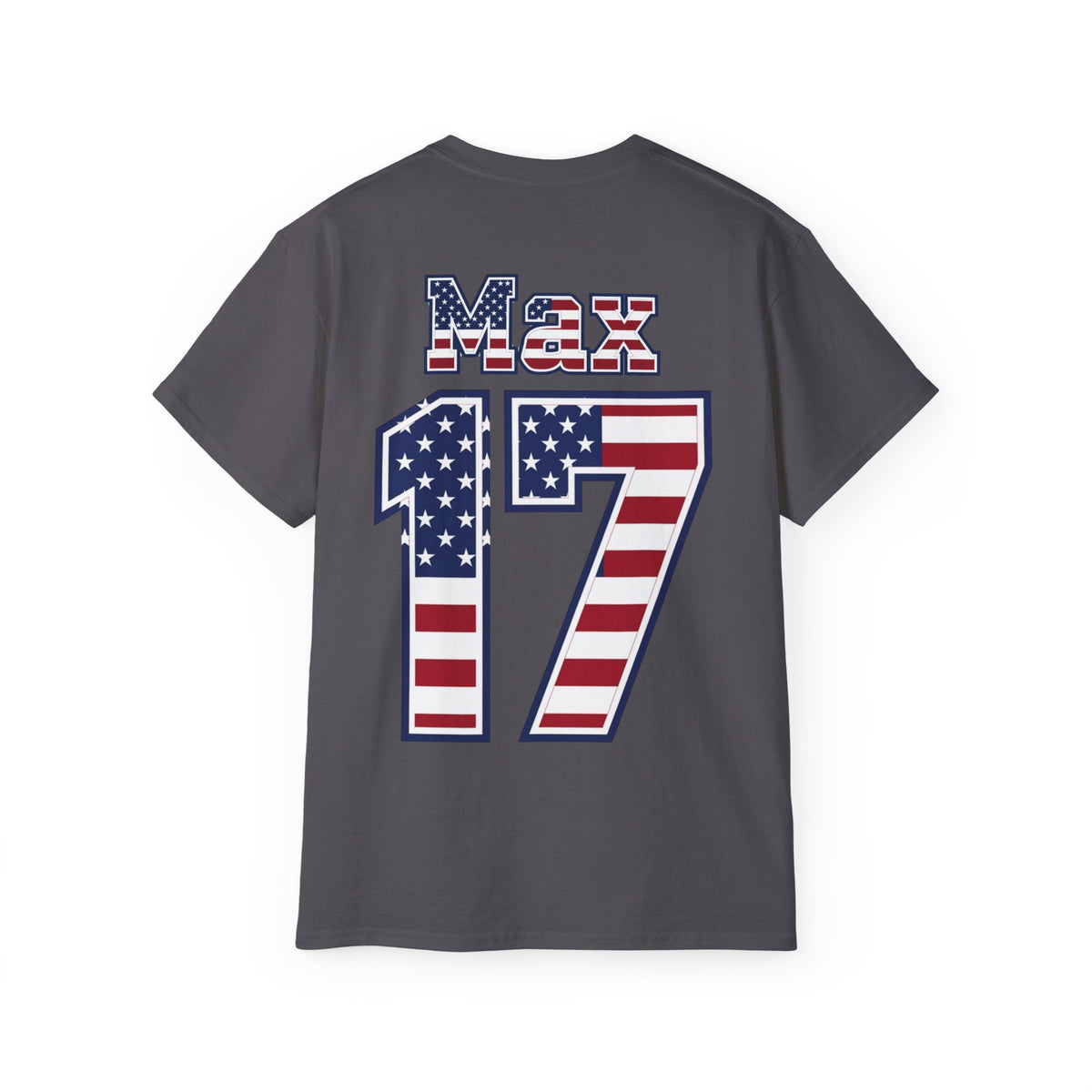 Max Arfsten Number 17 USA Flag Shirt for the BORO 'back print only'