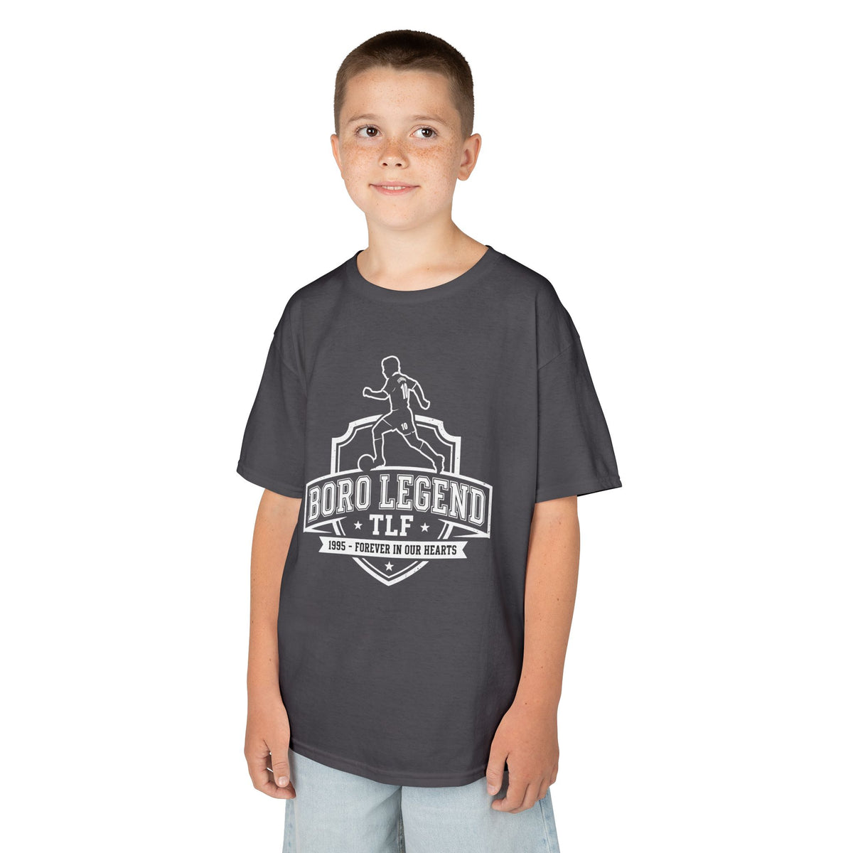 Kids Tee — Juninho Paulista “Boro Legend TLF” Football Shirt