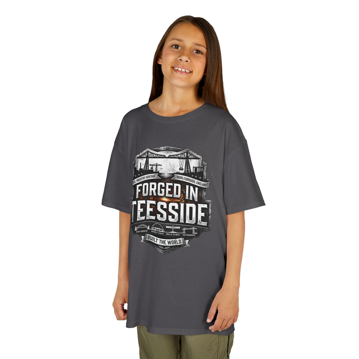 Kids Tee — "Forged in Teesside" BORO Industrial Shirt