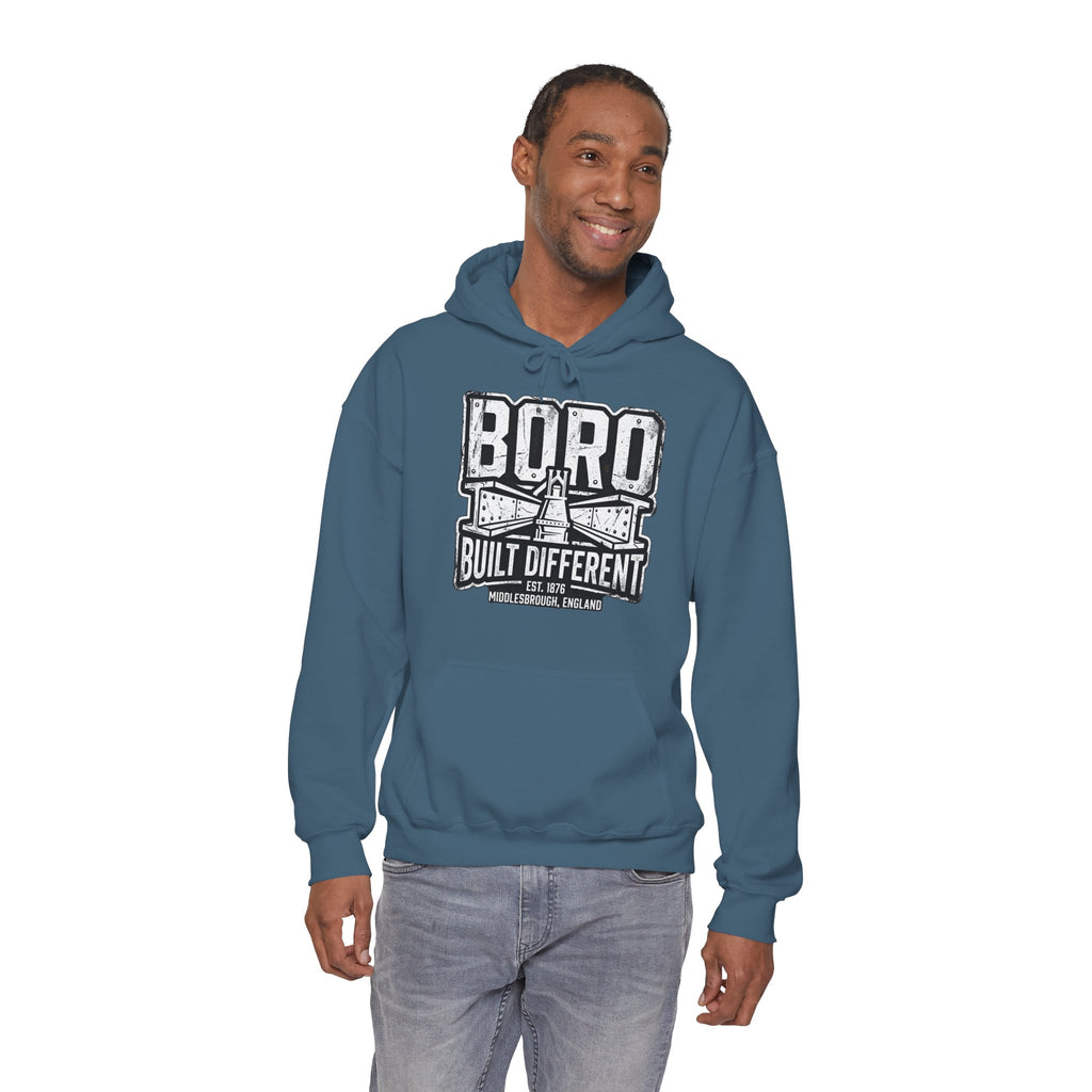 Boro Built Different Hoodie — Middlesbrough Proud Graphic Sweatshirt 'front print'