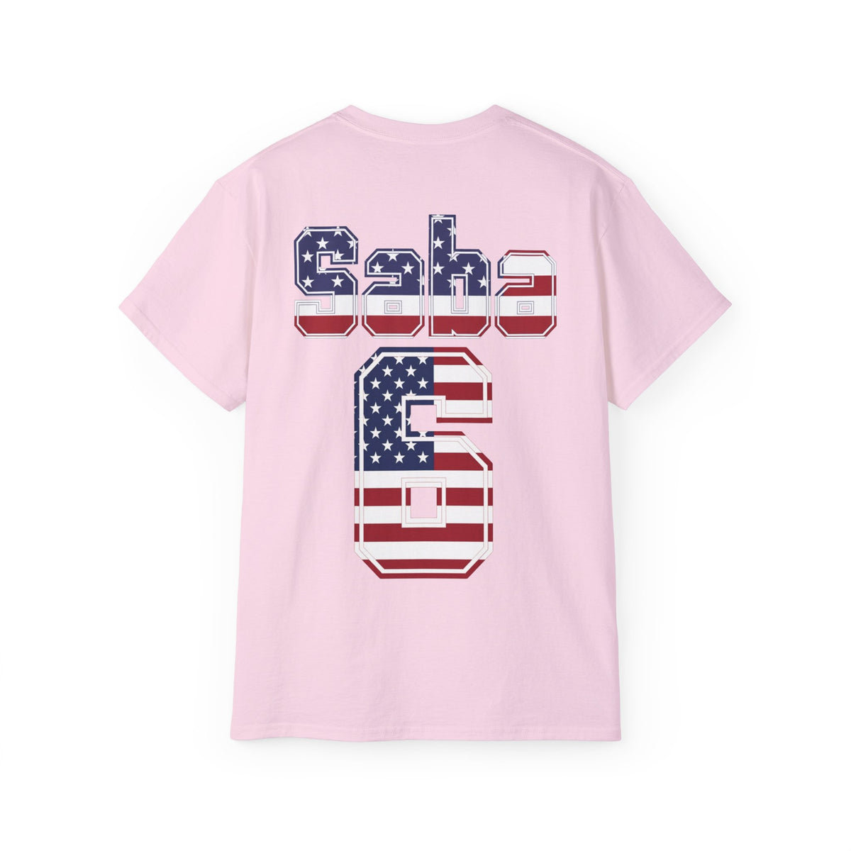 Sabastian Berhalter Number 6 USA Flag Shirt for the BORO 'back print only'