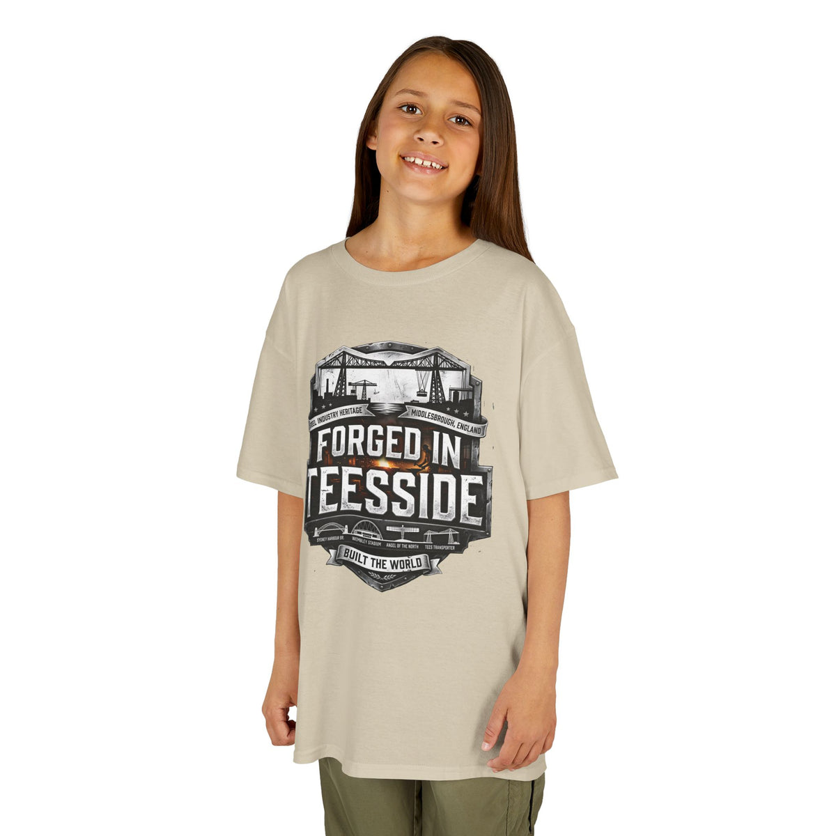 Kids Tee — "Forged in Teesside" BORO Industrial Shirt