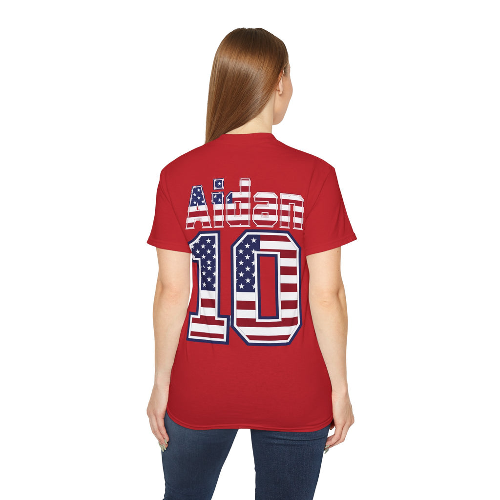 Aidan Morris Number 10 USA Flag Shirt for the BORO 'back print only'