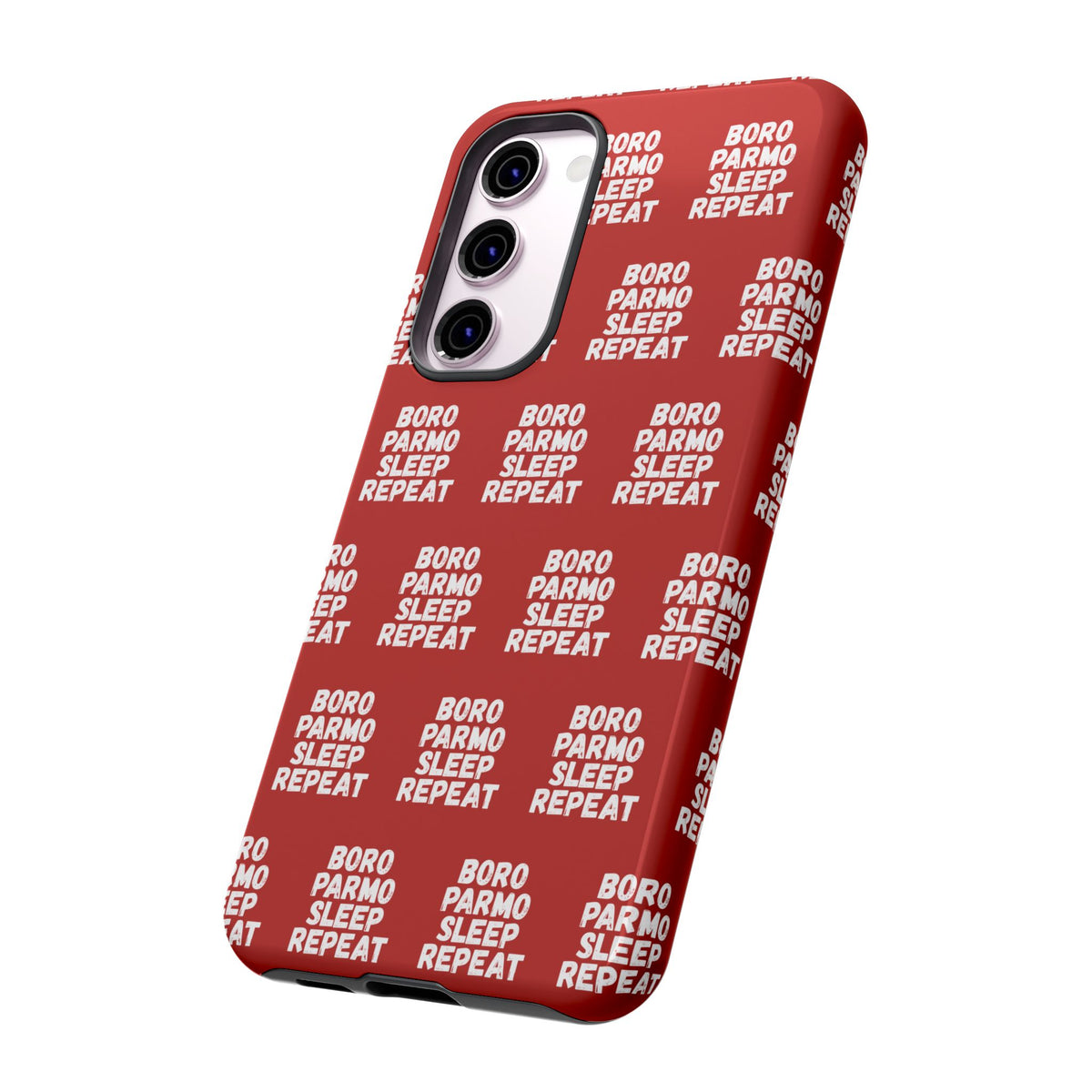 "BORO PARMO SLEEP REPEAT" Phone Case — Red Pattern Tough Case