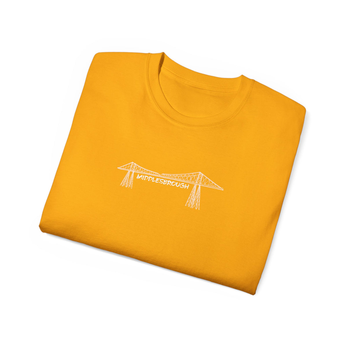 Transporter Bridge Sketch T‑Shirt — Minimalist Hand‑Drawn Middlesbrough Bridge Design