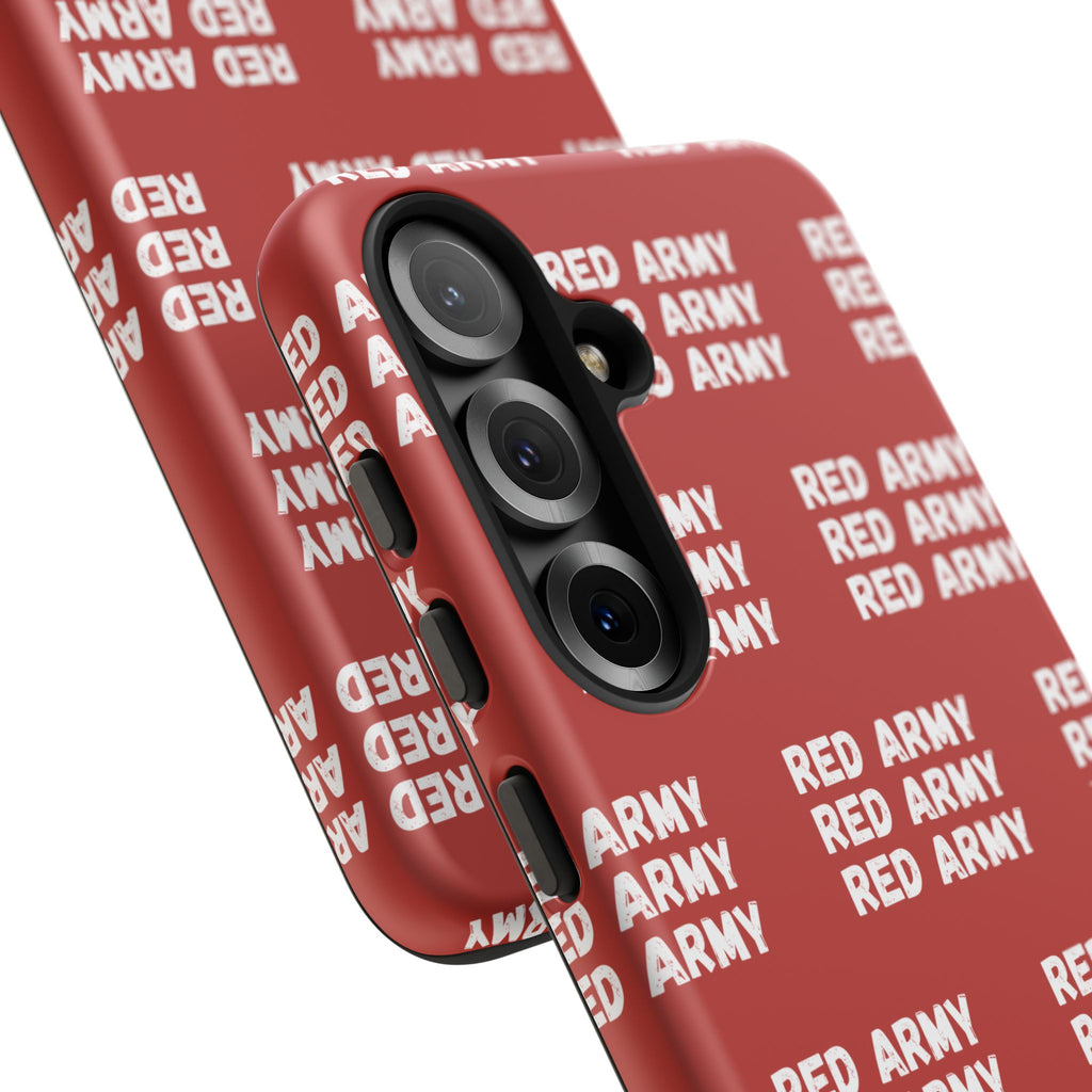 "RED ARMY RED ARMY RED ARMY" Phone Case — Red Pattern Tough Case