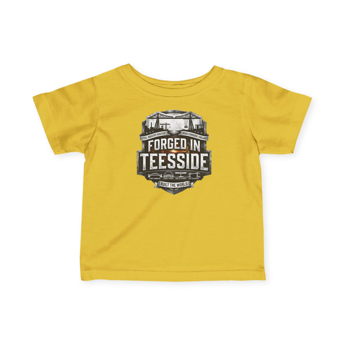 Infant Tee — "Forged in Teesside" Baby T‑Shirt (Newborn to Toddler)