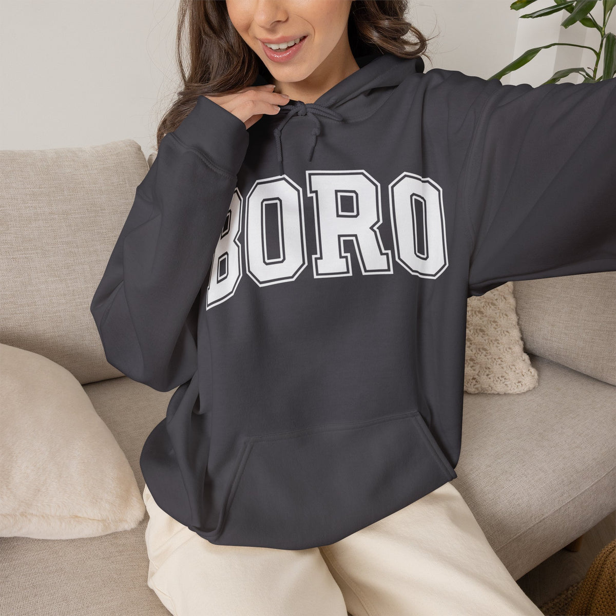 Uni BORO Style Hoodie 'front print' only.