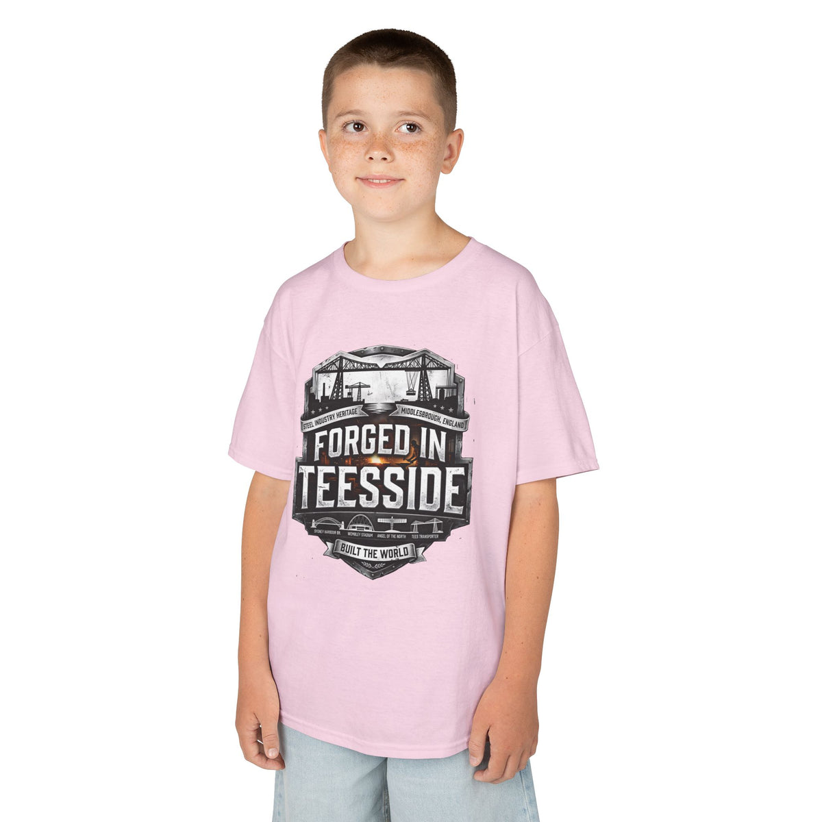Kids Tee — "Forged in Teesside" BORO Industrial Shirt