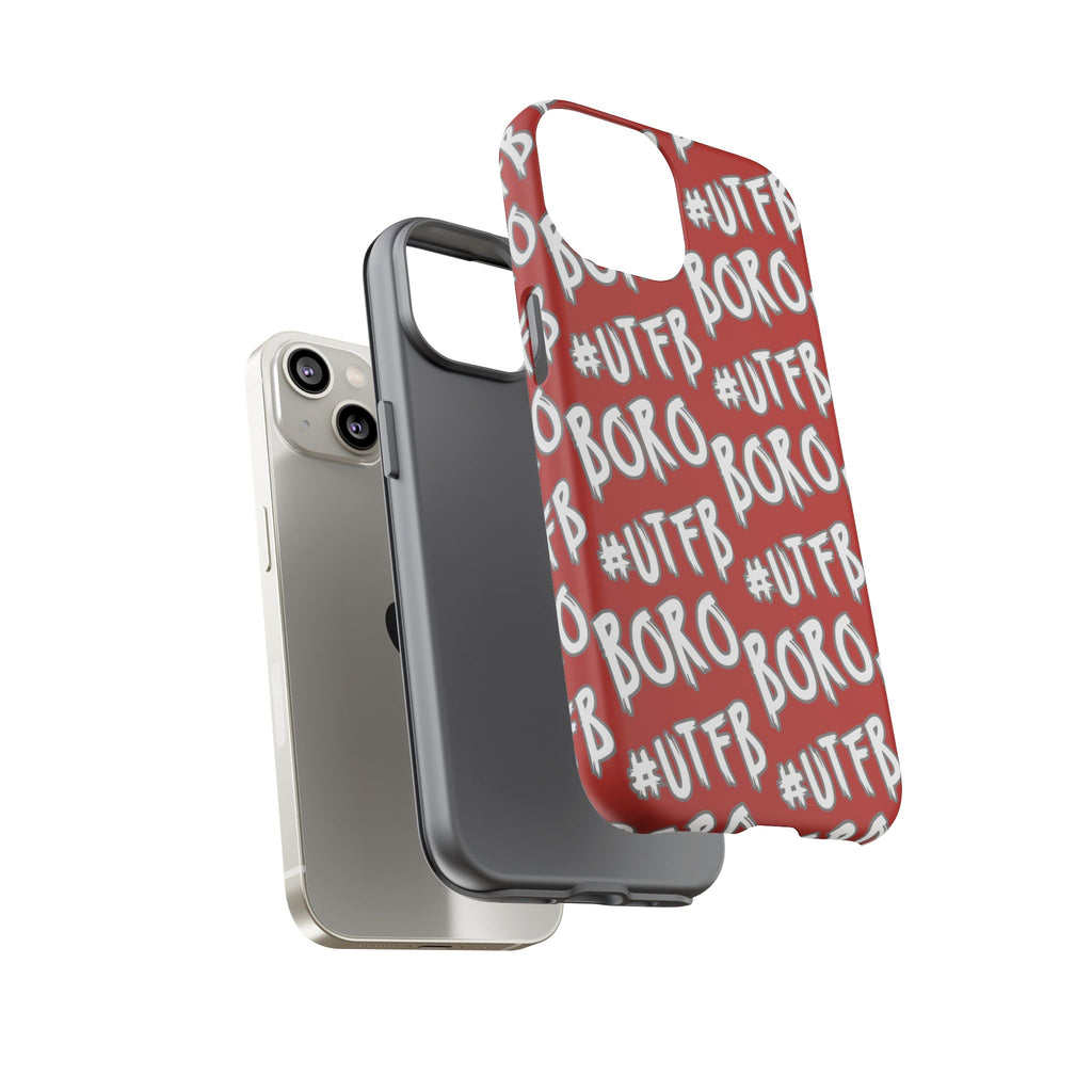 Phone Case — Red #UTFB BORO Pattern Protective Case