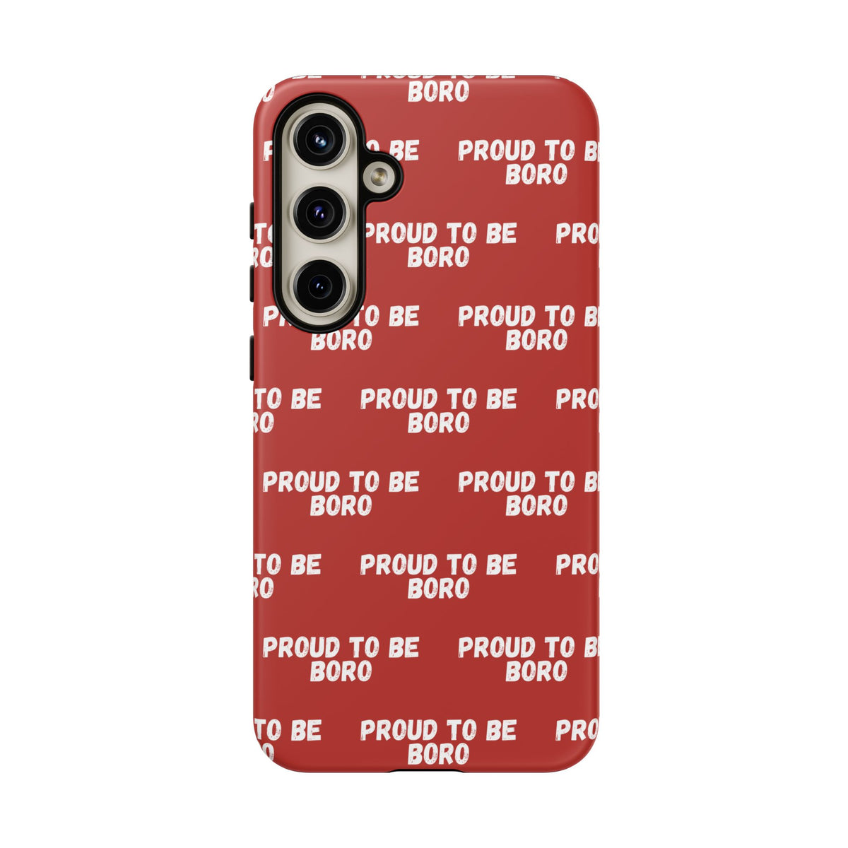 "PROUD TO BE BORO" Phone Case — Red Pattern Tough Case
