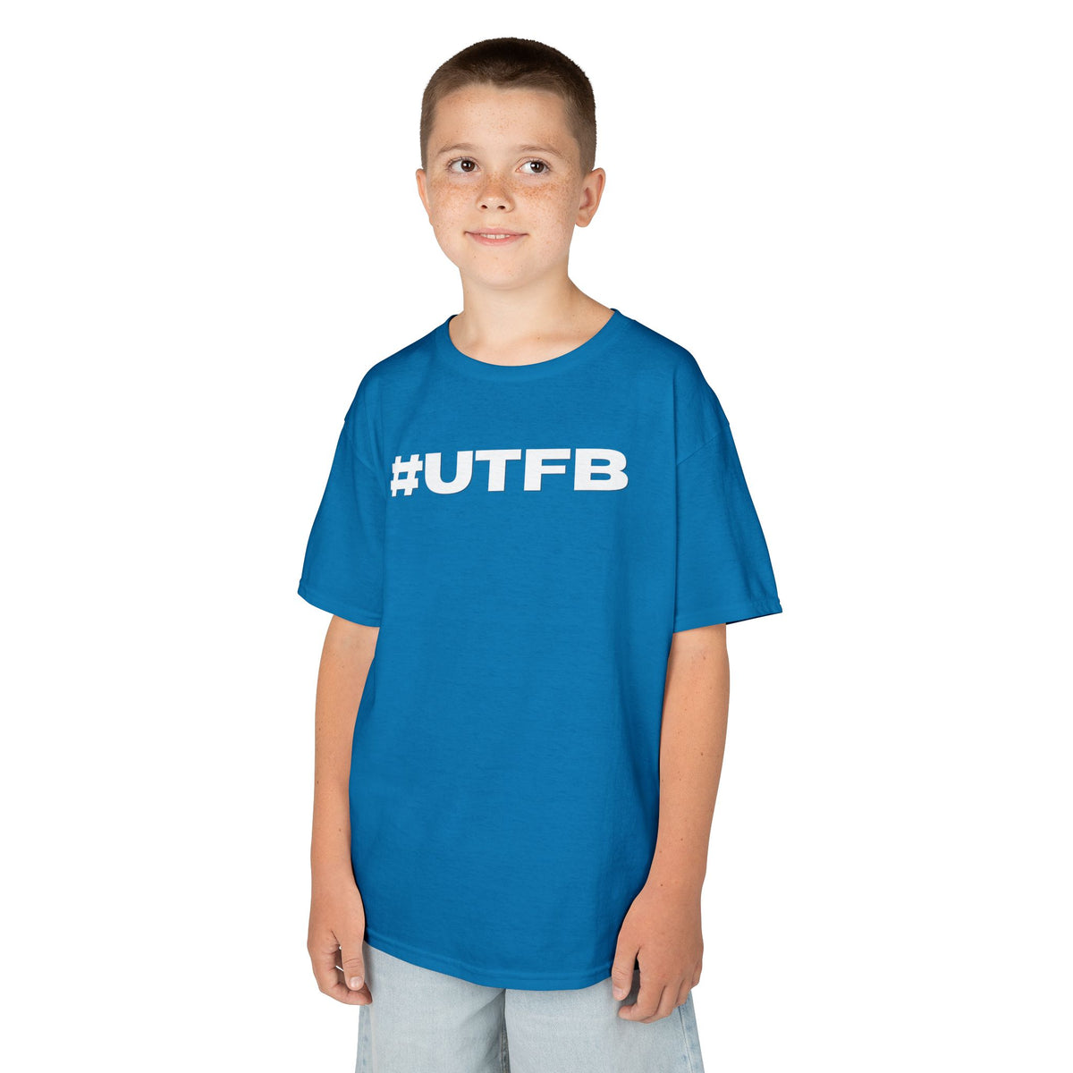 Kids BORO Tee — White #UTFB Graphic Youth T-Shirt