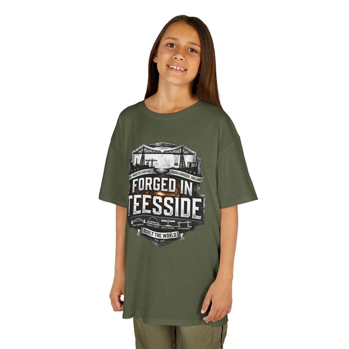 Kids Tee — "Forged in Teesside" BORO Industrial Shirt