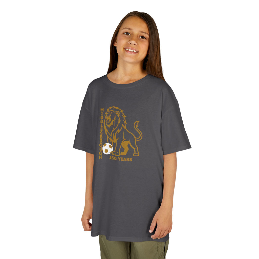 Kids Middlesbrough Lion Graphic Tee — "150 Years" Anniversary Shirt