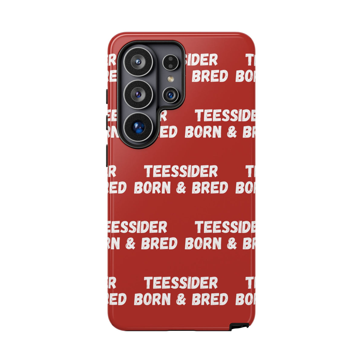 "TEESSIDE BORN & BRED" Phone Case — Red Pattern Tough Case