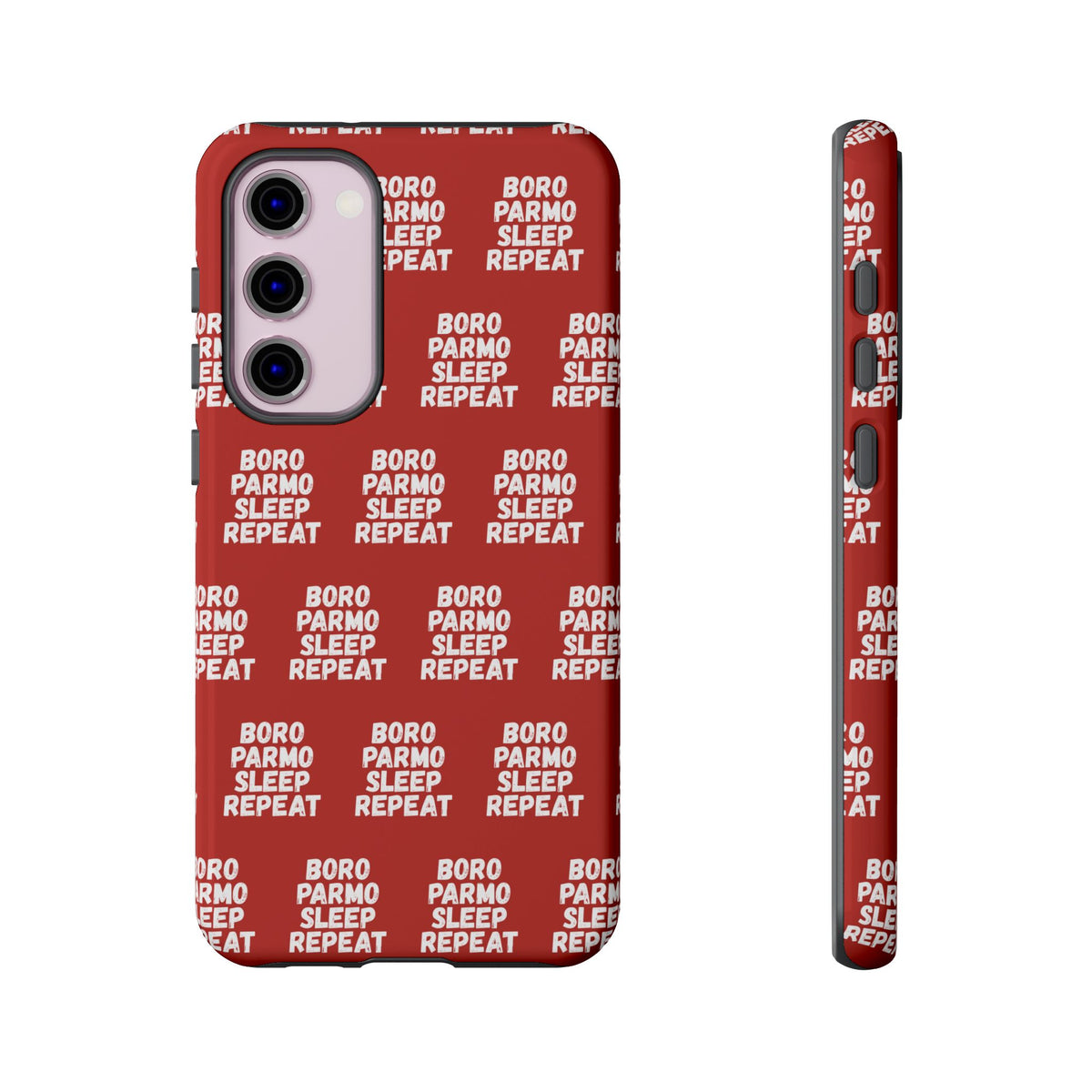 "BORO PARMO SLEEP REPEAT" Phone Case — Red Pattern Tough Case