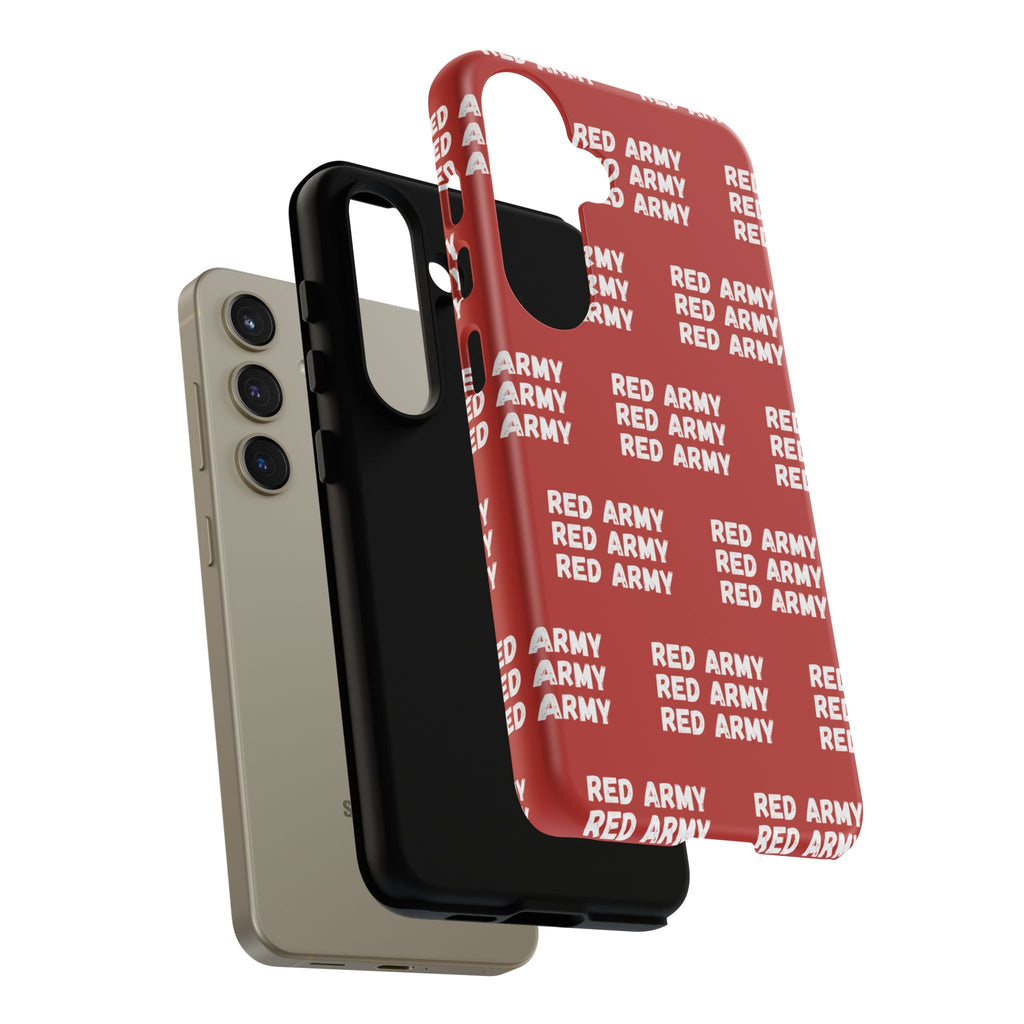 "RED ARMY RED ARMY RED ARMY" Phone Case — Red Pattern Tough Case