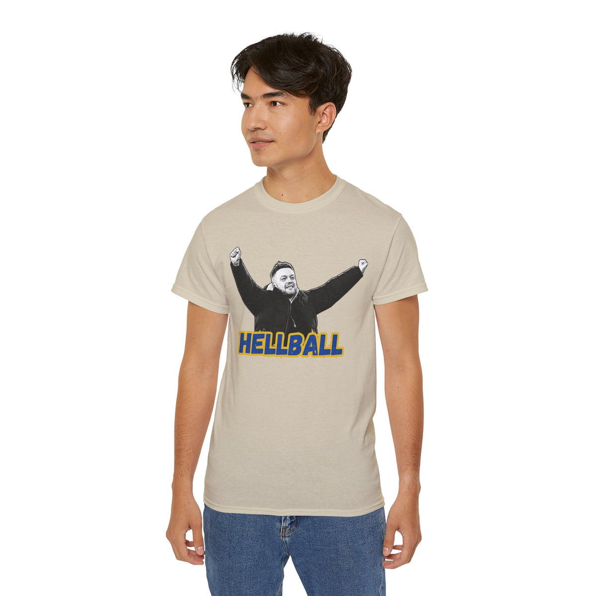 Hellball T‑Shirt — Retro Gaffer Graphic Tee, in Kim we trust