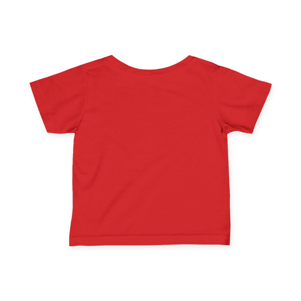 Infant Tee — "BORO BORO BORO" Red & White Graphic Baby Shirt
