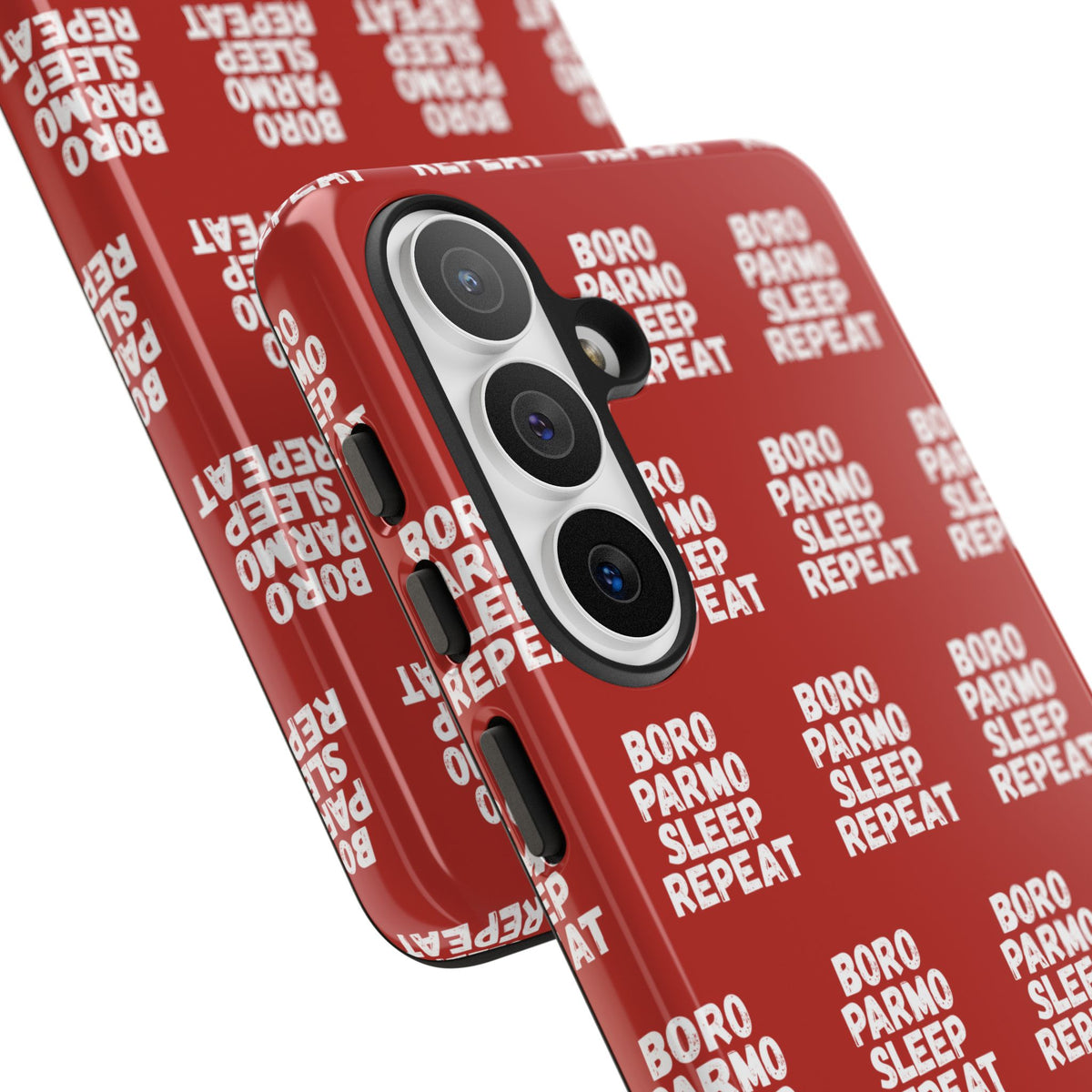 "BORO PARMO SLEEP REPEAT" Phone Case — Red Pattern Tough Case