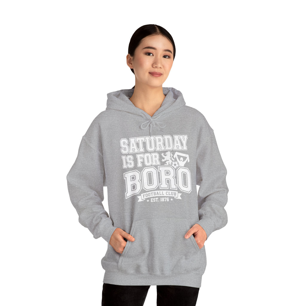 Saturday Is For Boro Hoodie — Football Fan Crewneck Pullover