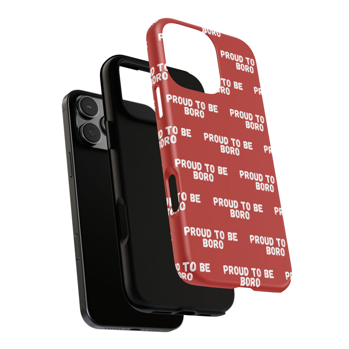 "PROUD TO BE BORO" Phone Case — Red Pattern Tough Case