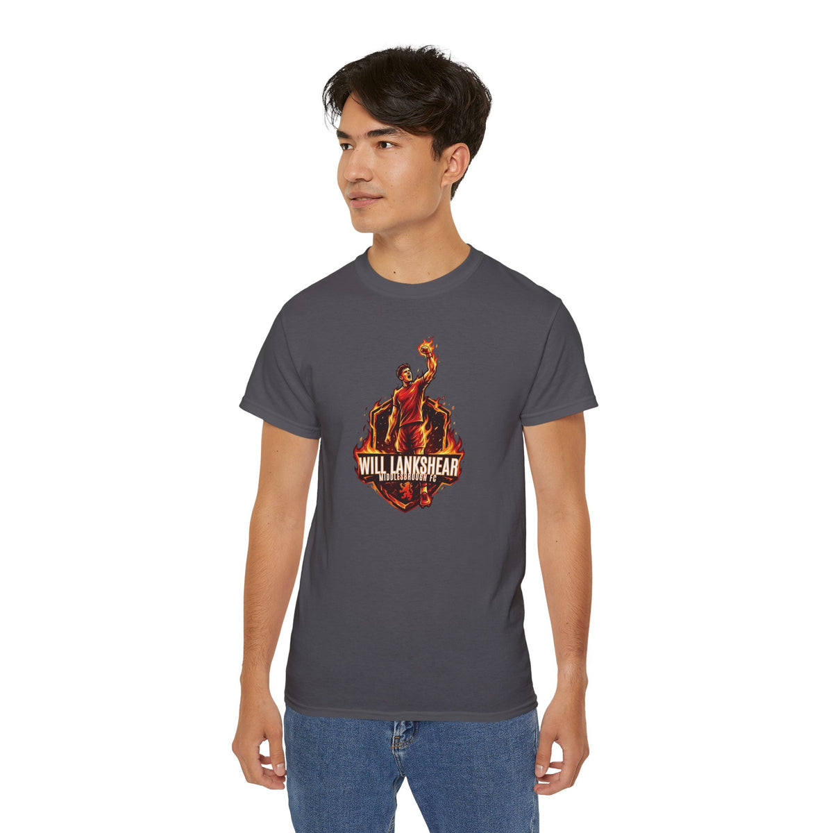 Adult T-Shirt — "Will Lankshear" On Fire Tee Boro, Middlesbroughfc