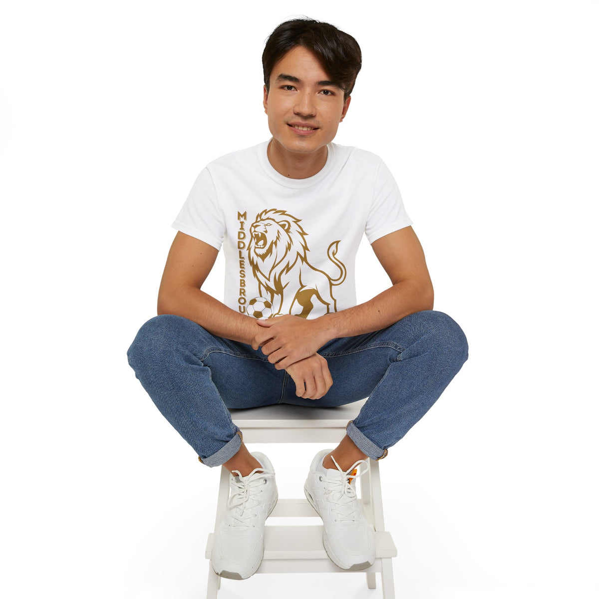 GOLD Middlesbrough 150 Years Lion Football T-Shirt
